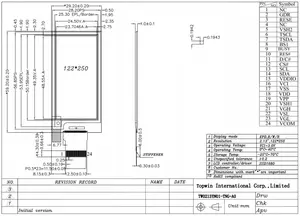Topwin 2,13 ''2,13 дюймов 122*250 разрешение цифровой ценник электронная бумага дисплей экран eink E-reader