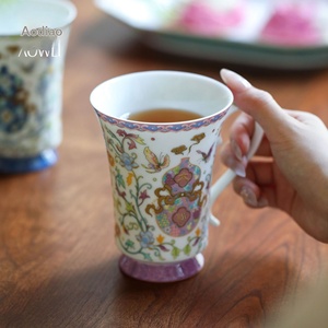 Jingdezhen Aowei High White Porcelain <b>Ceramic</b> <b>Mug</b> Couple Cup Household Drinking Tea Cup Master Cup Coffee Cup - Product Image 1