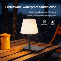Lampe de table minimaliste rechargeable avec fonction de charge sans fil, barre lumineuse LED rechargeable, étanche IP44
