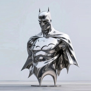 Scultura in Metallo di <span class=keywords><strong>Batman</strong></span> Personalizzata di Grandi Dimensioni per Esterni, Arte Moderna in Acciaio Inossidabile 304 Lucidato a Specchio - Product Image 5