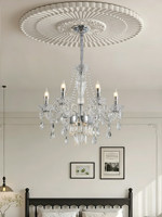 Lustre en cristal européen classique de luxe, style Marie-Thérèse, chrome, luminaire suspendu pour hall d'hôtel, salon, décoration de mariage