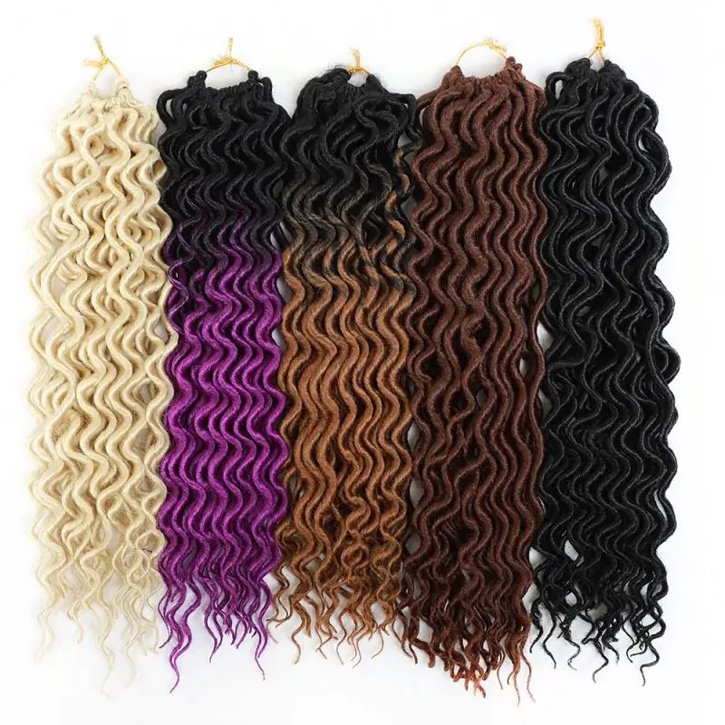 Seyasmille braiding hair wholesale crotchet extension hair synthetic weaves ombre wigs for african curly faux locs crochet hair