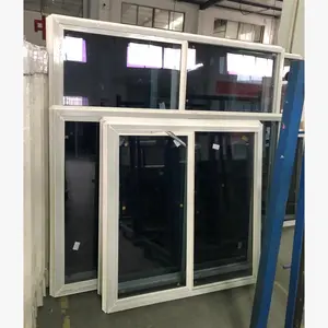 Schalldicht winddicht Hurrikan-Schlagfenster/amerikanischer Stil doppelter PVC-Profilrahmen Schiebefenster UPVC-Schiebefenster