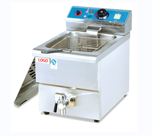 Friteuse à poulet commerciale 8L, équipement de cuisine pour restauration rapide, friteuse électrique, friteuses profondes avec soupape de sécurité pour l'huile - Product Image 1