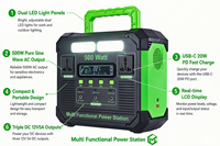 Station d'alimentation portable 200W 192Wh, panneau solaire, batterie LiFePO4, camping, secours d'urgence