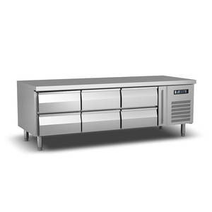Comercial Uma porta e duas gavetas Undercounter Refrigerador Armazenamento refrigerado Freezer Workbench Geladeira Freezer Bar Equipamentos - Product Image 6