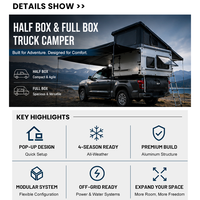Tente de toit souple pour pick-up, coque de camping-car légère, auvent pour Jiangxi Isuzu, idéale pour les voyages routiers en Europe et le camping