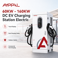 Stasiun Pengisian Daya Kendaraan Listrik (EV) DC Standar CCS Kelas Komersial AMPPAL Baru 60KW-160KW dengan Proteksi Pengisian Cerdas, Layar Sentuh, dan Kabel Ganda