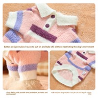 Vêtements pour chiens d'automne et d'hiver, pull rayé en fausse fourrure, vêtements pour chats, pour chiens de petite et moyenne taille, vêtements pour animaux de compagnie, pour cross-bo