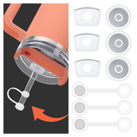 Vente en gros de breloques en silicone pour bouchon de paille design en vrac couvercle de paille pour boire