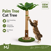 En gros Arbre à chat en sisal d'intérieur en forme de palmier, Jouet interactif pour chaton avec boule suspendue OEM ODM