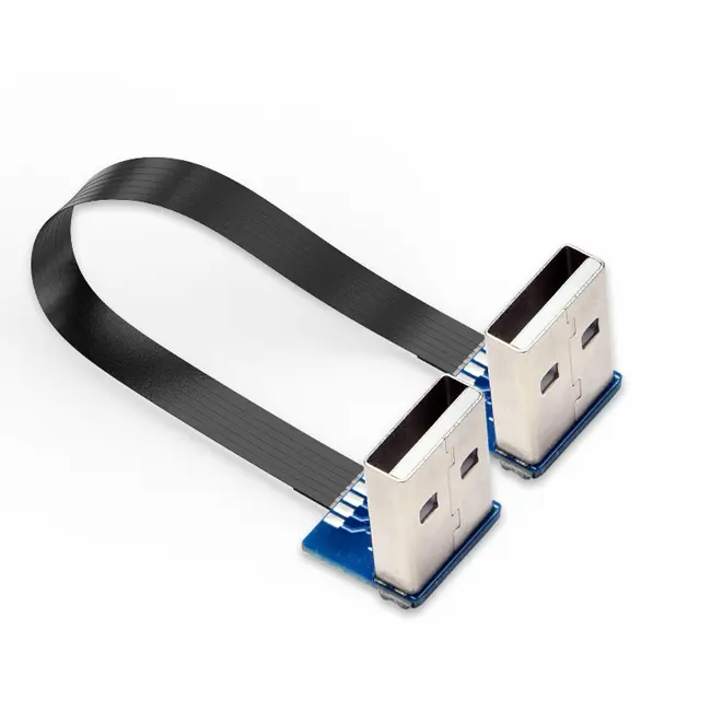 Standard-USB 2.0 Maschine zu Maschine UP-Bogen flaches Kabel Adapter A2 zu A2 ultraflaches dünnes FPC Rechtswinkel-USB flexibles fpc-Bandkabel