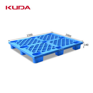 KUDA 1210A-WGQX plastik palet dört yönlü giriş tipi sanayi iç içe ızgara plastik palet için depo lojistik 1200x1000x140mm - Product Image 2