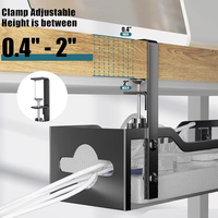 Organisateur de câbles multifonction extensible sous le bureau pour gestion des câbles