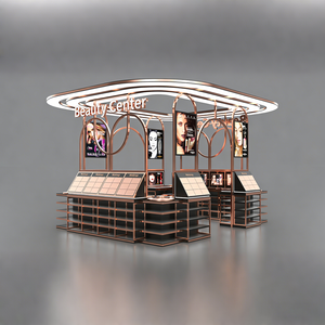 Edgy Luxe Cosmetics Boutique Featuring Tiered Open Shelves, Partial Enclosure Checkout, and Integrated LED Display Shelves - Product Image 3