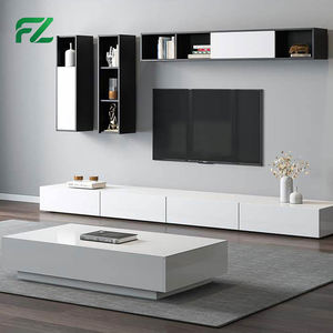 Mobile <span class=keywords><strong>TV</strong></span> in Alluminio Bianco Sottile e Impermeabile con Porta Scorrevole, 210cm, Design Moderno - Product Image 5
