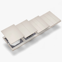 Interruptores y Enchufes de Pared WESA Ultrafinos con Botón Pulsador de 1/2/3 Vías, Enchufe Europeo de 1/2 Vía, Combinación Libre, Diseño Moderno de Lujo