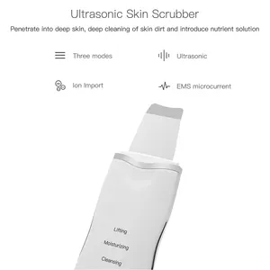 Iksbeauty Ems Ultrasone Galvanische Ion Scrubber Instrument Biotherapy Voor Verwijderen Cosmetica En Resterende Miniatuur Spatel