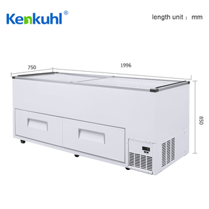 Kenkuhl 700L-800L helado paleta carne pastel exhibición congeladores frigoríficos <span class=keywords><strong>con</strong></span> cajón - Product Image 2