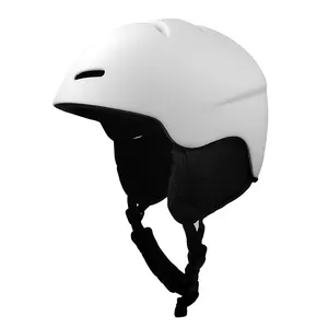 Casco de esquí ajustable para niños con orejeras, equipo de seguridad para esquiar y hacer snowboard para niños, jóvenes y adultos