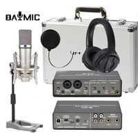 Kabelloses Dynamisches Mikrofon XLR Aufnahmeset Audio-Interface Geräuschunterdrückung Leichtgewichtig für Heim-Musik Gesang Live