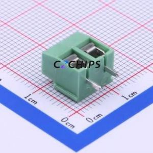 DB126V-5.0-2P-GN-P Screw Terminal Block Through hole Component (THT),P=5mm Connector 1x2P 5mm Green Through Hole - Product Image 1