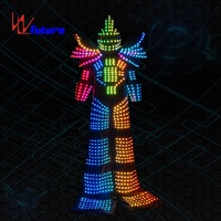 Costume de robot sur échasses lumineuses à LED, contrôlé par DMX512, costume de robot LED disco