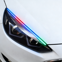 Bande LED DRL pour voiture personnalisable en usine, effet de poursuite coloré, eau qui coule, cristal, RGB, arc-en-ciel, feux de jour étanches