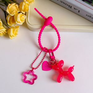 Porte-clés en corde acrylique avec pendentif chien mignon en forme de ballon, breloque de sac durable et écologique, cadeau pour filles - Product Image 3