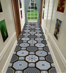 Tappeti e tappeti spessi in morbido velluto per <span class=keywords><strong>corridoio</strong></span> stampati su misura di lusso soffice <span class=keywords><strong>tappeto</strong></span> piastrelle per pavimenti per decorazioni per la casa - Product Image 2