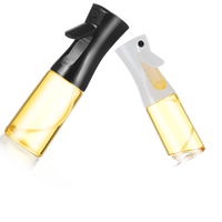 Bouteille pulvérisatrice multifonctionnelle en verre et PP de 200 ml pour huile d'olive, avec impression sérigraphiée, diffuseur à roseaux pour cuisine et cuisson