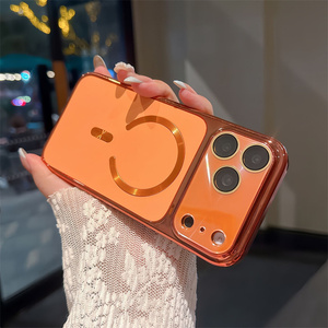 Funda Magnética Aurora con Cristal para Cámara para iPhone 17 16 15 Pro Max, Cubierta Trasera Electrochapada con Degradado Láser - Product Image 4