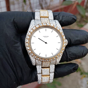 Reloj Mecánico Automático de Acero Inoxidable para Hombre, de Lujo y Alta Calidad, Estilo Vintage, con Caja Cuadrada de 41 mm y Moissanita, Marca NYC DIAMOND EMPIRE - Product Image 1