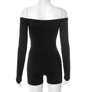 Tuta Sexy da <span class=keywords><strong>Donna</strong></span> con Spalle Scoperte, Fasciante con Aperture, Maniche Lunghe, Aderente per Signore - Product Image 5