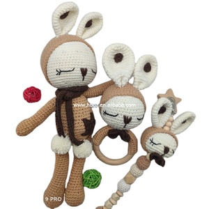 <span class=keywords><strong>Cadeau</strong></span> de noël bébé jouet cadeaux bois anneau de dentition Crochet anneau de dentition Silicone sensoriel jouets de dentition - Product Image 6