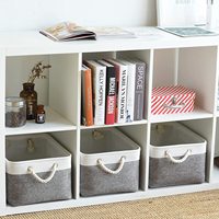 Panier de rangement pour vêtements pliable écologique et minimaliste de forme carrée pour la chambre à coucher et la garde-robe, utilisation pour la literie