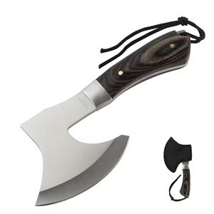 Hache <span class=keywords><strong>de</strong></span> camping professionnelle pour l'extérieur, la survie, la <span class=keywords><strong>chasse</strong></span>, le bricolage, <span class=keywords><strong>de</strong></span> qualité industrielle, mini hachette portable avec étui, acier à haute teneur en carbone - Product Image 6
