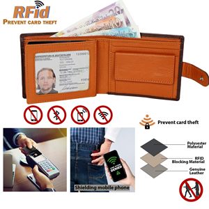 Portefeuille Homme en Cuir Véritable à Trois Volets avec Compartiment à Monnaie Antivol et Multiples Emplacements pour Cartes – Usage Quotidien – Collection Printemps 2025 - Product Image 4
