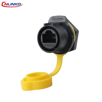 Connecteur Ethernet circulaire industriel étanche IP68 CNLINKO LP20 RJ45 M20, boîtier PBT à verrouillage rapide, prise mâle et femelle