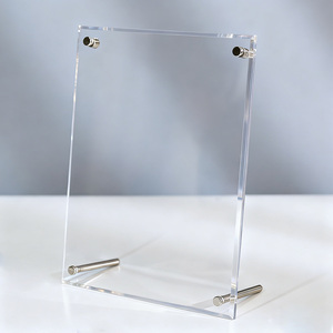 Miễn phí đứng 4x6 5x7 inch hai mặt từ acrylic khung ảnh thân thiện với môi trường không thấm nước cho Máy tính để bàn hiển thị hình ảnh - Product Image 1