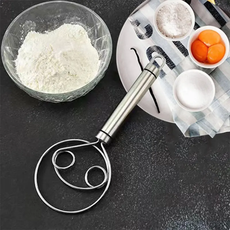 Popular Multifunction Hand Bread Baking Accessory Manual spiral Dough Mixer Stick For Home Baking Pastry And Whisking