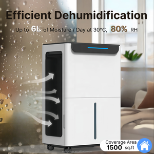 Máy hút ẩm không khí công suất 6L/ngày mới về, dùng cho nhà ở và văn phòng - Product Image 6