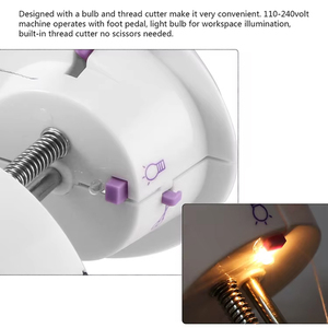 Máquina DE COSER Overlock doméstica eléctrica de 4 hilos para el hogar <span class=keywords><strong>Maquina</strong></span> De Coser a Coudre Table Mini máquinas de coser - Product Image 3