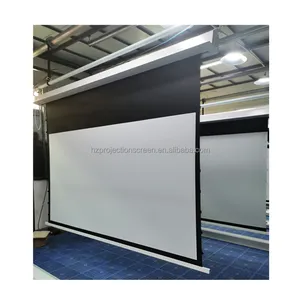 Best sales High quality Hided ceiling mounted electric motorized tab tension projection screen 120 150 inch