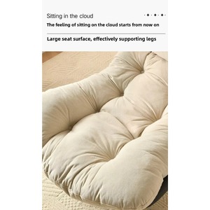 Sillón Reclinable Minimalista de Tela Color Cáscara de Huevo, con Soporte para la Espalda, Rotación Silenciosa, Cómodo para Estar Sentado por Tiempo Prolongado, Sofá Individual - Product Image 5