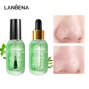 Kit de Eliminación de Puntos Negros con Té Verde LANBENA al por Mayor, Mascarilla Nasal, Tiras para Poros, Suero Reafirmante de Poros, Envío Gratuito - Product Image 3