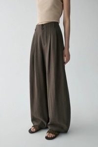 <span class=keywords><strong>Pantaloni</strong></span> da Lavoro Minimalisti da Donna, Gamba Larga con Pieghe, in <span class=keywords><strong>Misto</strong></span> <span class=keywords><strong>Lino</strong></span> Traspirante e Sostenibile, Eleganti <span class=keywords><strong>Pantaloni</strong></span> da Spiaggia - Product Image 3