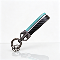 Porte-clés de voiture en cuir avec base métallique couleur canon de fusil, anneau à ressort anti-perte, durable, multi-styles, cadeau, accessoires intérieurs de voiture