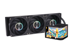 Radiateur CPU incurvé haute efficacité 360 mm avec écran LCD, refroidisseur à eau ARGB AIO pour le refroidissement - Product Image 6