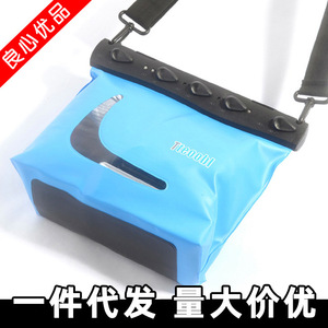 Tteoohl Bolsa impermeable para teléfono de 13 pulgadas con bolsillo para teléfono móvil para natación, buceo, flotación, correa desmontable unisex - Product Image 5